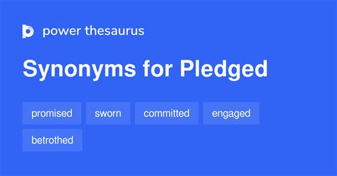PLEDGED Synonyms: 6 Synonyms & Antonyms for PLEDGED.